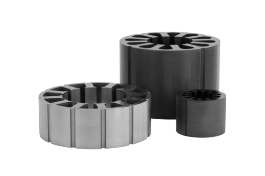Interlocked Stack and Single Laminations made of CoFe